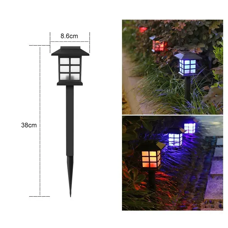 Lampa solara Led pentru gradina, Tip felinar, Multicolor (5)