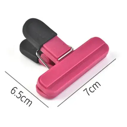 Cleste Multifunctional pentru Sigilarea Pungilor, din Plastic, Mentine Alimentele Proaspete, 7x6.5 cm, Roz (2)