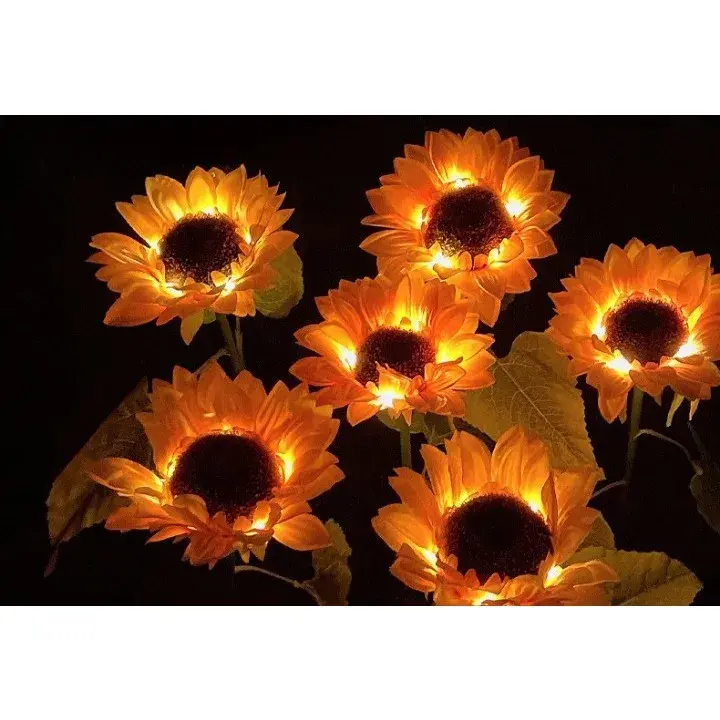 Lampa solara LED tip Floarea Soarelui, inaltime 70 cm, Pentru gradina (6)