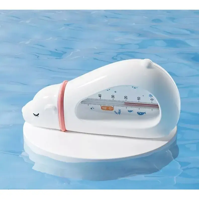 Termometru pentru Baie, Plutitor, Rezistent la apa, Multifunctional, Model Urs Polar, 15x7.5x4 cm, Alb (2)