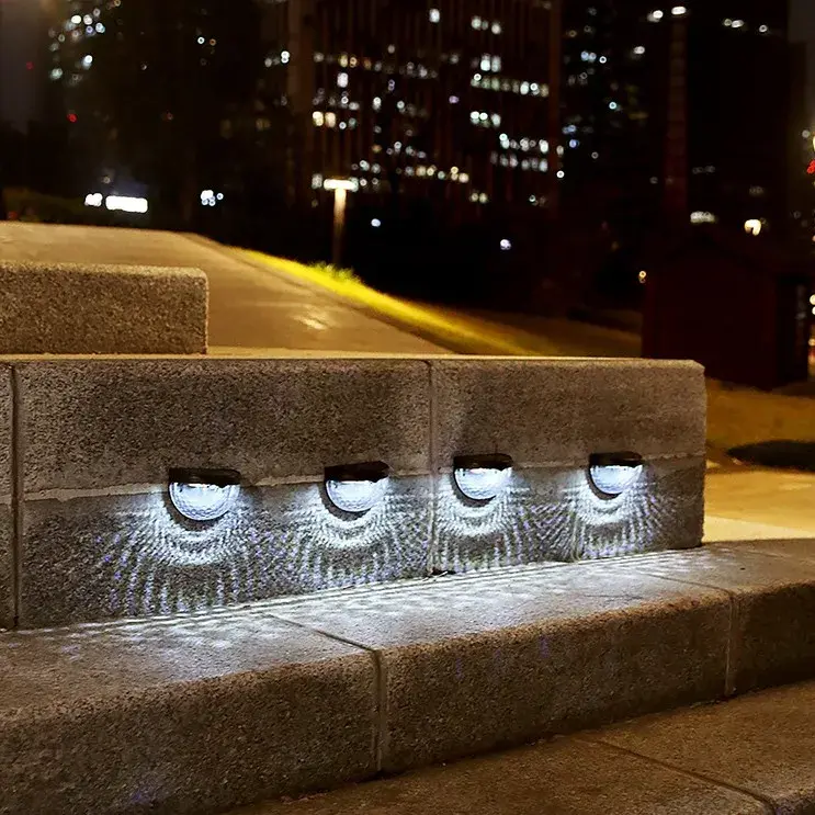 Set 2x Lampa solara de perete 6LED, carcasa neagra, lumina alb rece