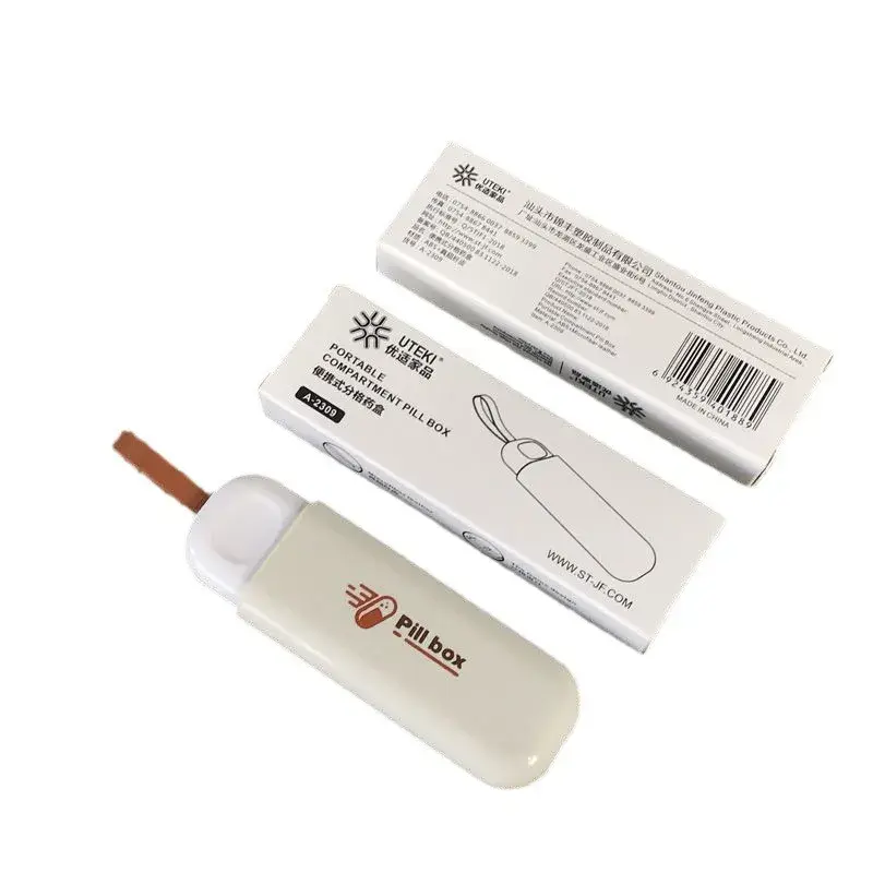 Cutie Depozitare Medicamente, Portabila, 3 Compartimente, Tip Breloc, Plastic, Glisanta (7)