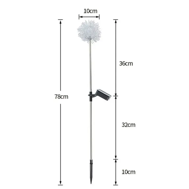 Lampa solara sub forma de Papadie, alb cald (8)