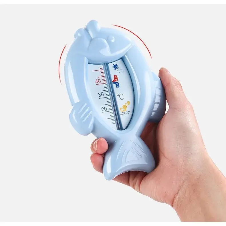 Termometru pentru Baie, Plutitor, Rezistent la apa, Multifunctional, Model Peste, 15.5x9.5x2 cm, Albastru (3)