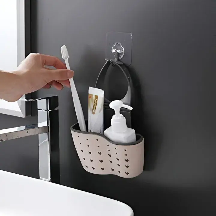 Suport Scurgere pentru Burete si Laveta de Vase Bucatarie, Curea Reglabila, Plastic Flexibil, 15x 5x (11)