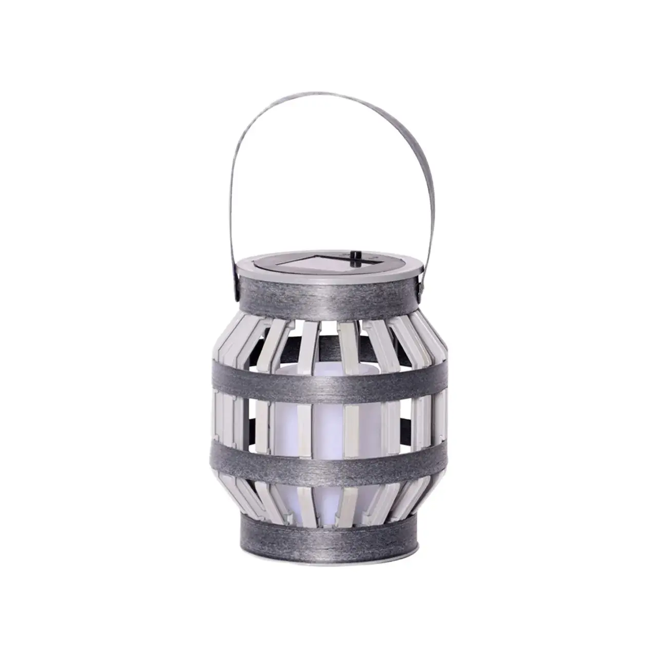 Lampa Solara, Alimentare Solara, Iluminare pentru Exterior, pentru Gradina, Curte si Terasa, 16.5x13.5, Gri