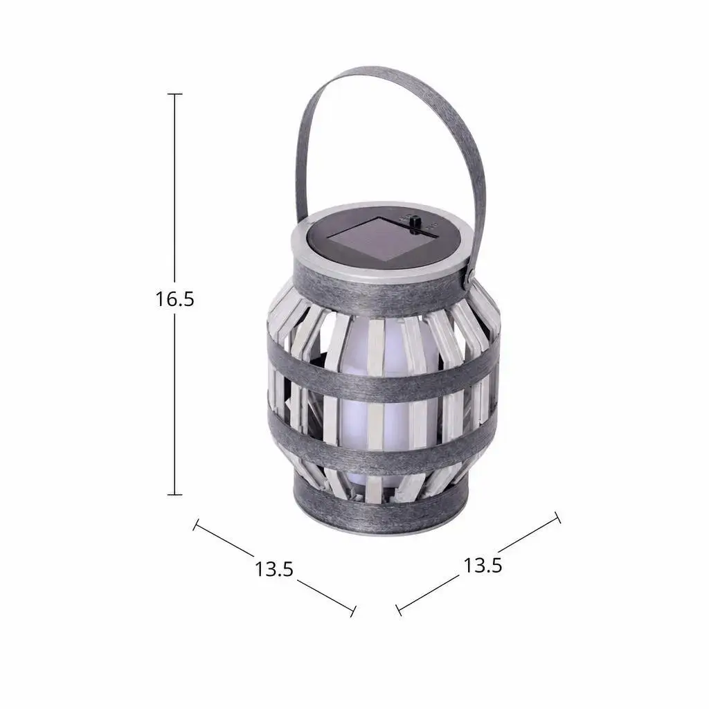Lampa Solara, Alimentare Solara, Iluminare pentru Exterior, pentru Gradina, Curte si Terasa, 16.5x13.5, Gri (6)
