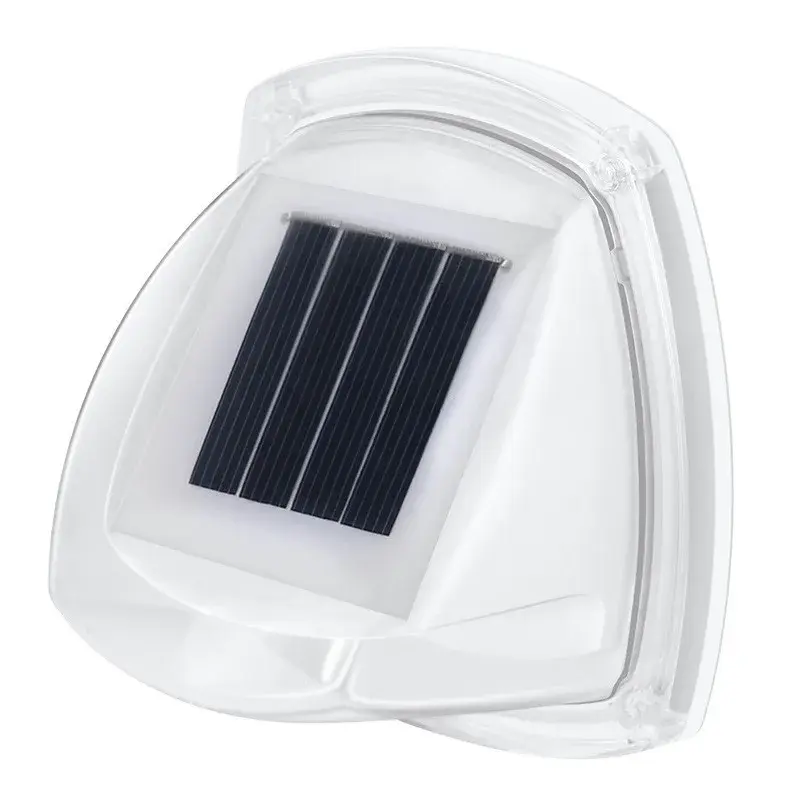Lampa Solara LED pentru Gradina, Set 2 Bucati, Tip Aplica pe Perete, 8.5 x 9 cm, 2V, ABS, 600mAh, Rezistent la apa, 8 LED-uri Alb Calda, Alb (4)