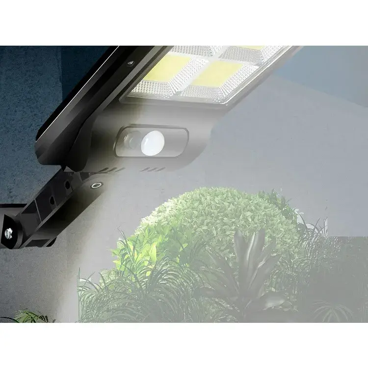 Lampa Solara De Exterior LED, 36 cm x 11.5 cm, 2880 Lumeni 120 COB LED 24 W - echivalent 192 W bec incadescent, IP65, Senzor de Miscare, Senzor de Lumina, 6 Grile, Alb Rece (5)