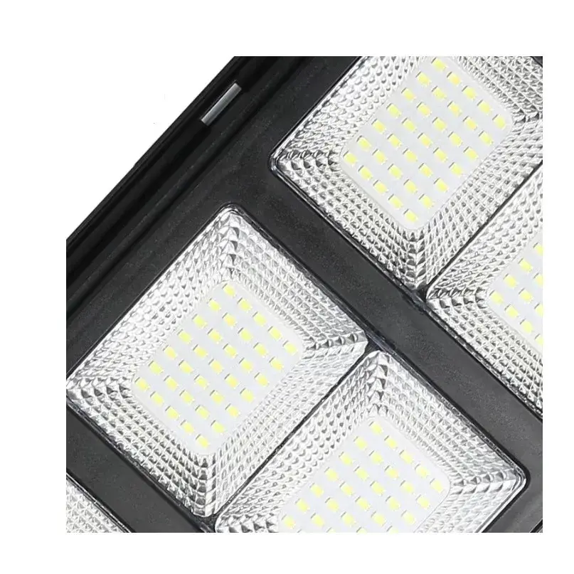 Lampa solara stradala, cu telecomanda, senzor de miscare si lumina, suport prindere, 225 LED-uri, IP65, ABS, 15AH, 300W, temperatura culoare 6500K, 69.5x24.3x6.8 cm, autonomie 10-12 ore, negru (3)