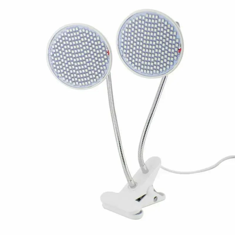 Lampa pentru cresterea plantelor de interior, cap dublu, nu emana caldura, 290 leduri, 2 culori, prindere cu clips, 46x11.5x9.2 cm (5)