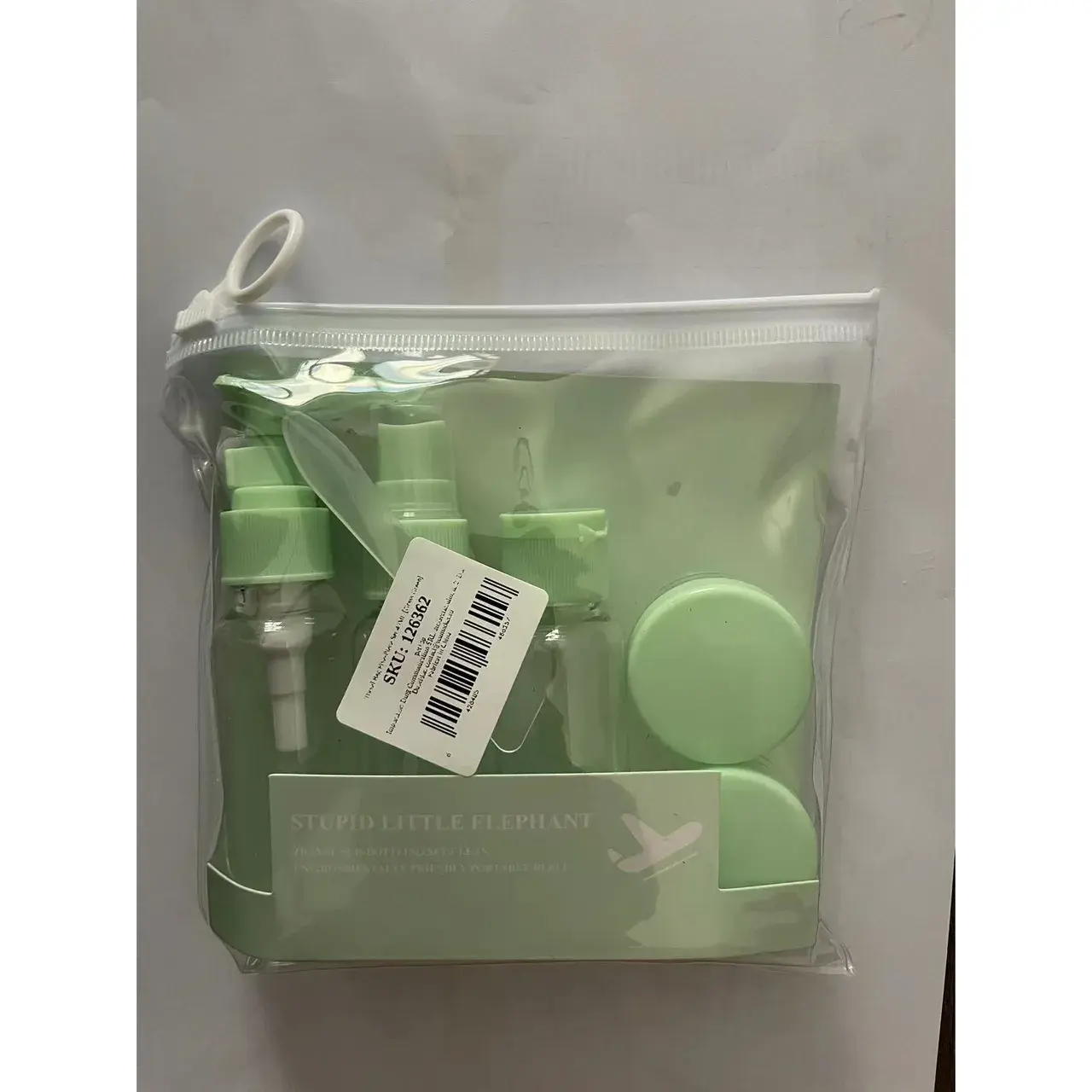 Set Recipiente pentru Cosmetice, 5 Piese, cu Gentuta, pentru Calatorii, Reutilizabile, Verde, Material Plastic, 40 ml, 10g (2)