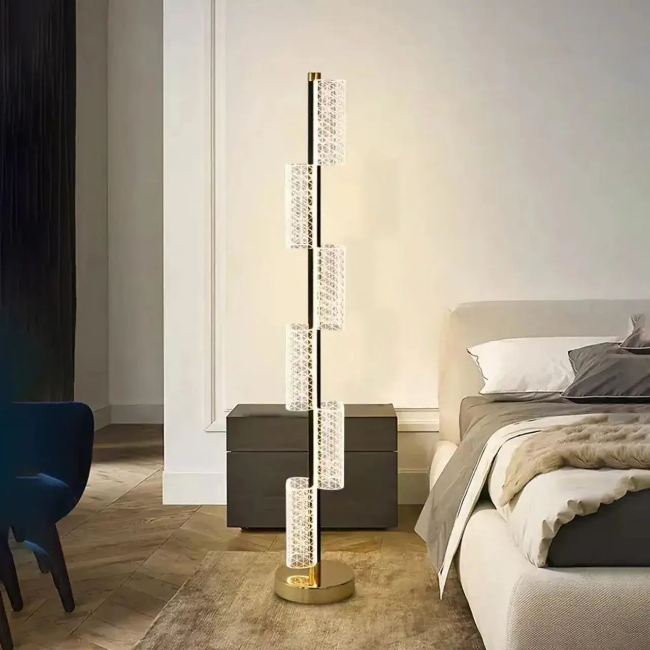 Lampadar LED 40W Modern Austin 125Cm 3000/4000/6000K Auriu