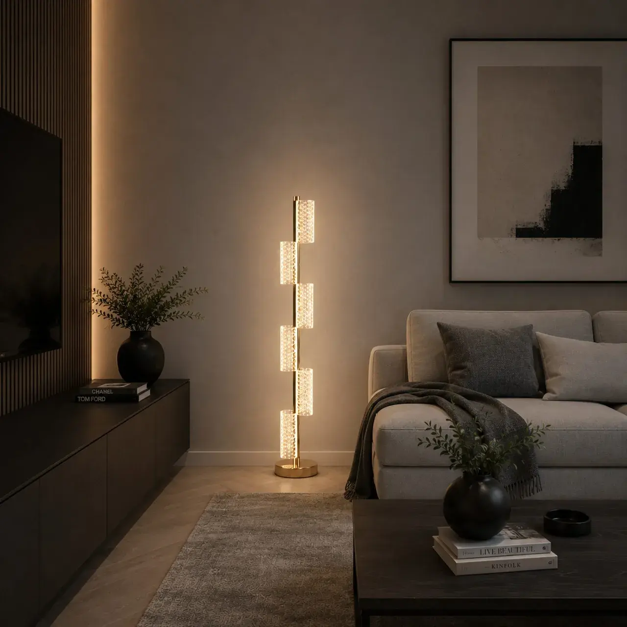 Lampadar LED 40W Modern Austin 125Cm 3000/4000/6000K Auriu (2)