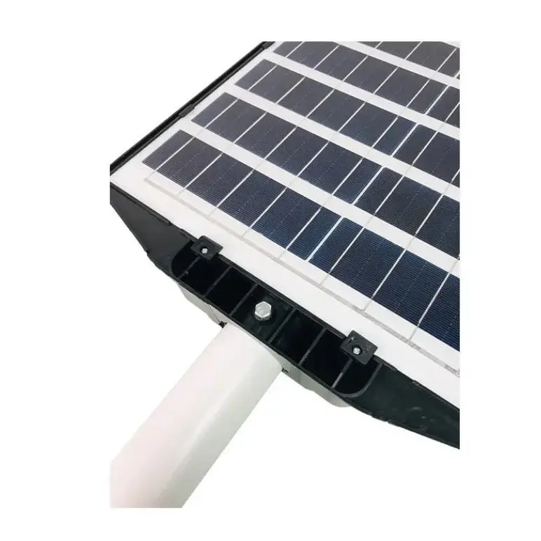 Lampa solara stradala, cu telecomanda, senzor de miscare si lumina, suport prindere, 280 LED-uri, IP65, ABS, 12AH, 500W, temperatura culoare 6500K, 44.5x37.7x6.6 cm, autonomie 10-12 ore, negru (5)