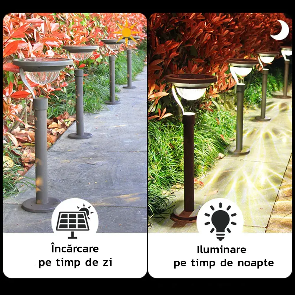 Lampa solara LED cu 2 moduri de fixare, IP65, material ABS, baterie 4.5 V, 200 mah, 450 Lumeni, 42.5 x 15 cm, alb cald (3)