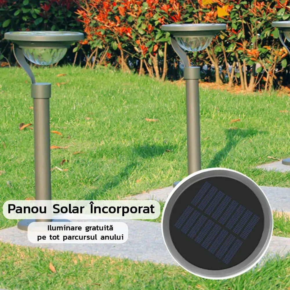 Lampa solara LED cu 2 moduri de fixare, IP65, material ABS, baterie 4.5 V, 200 mah, 450 Lumeni, 42.5 x 15 cm, alb cald (6)