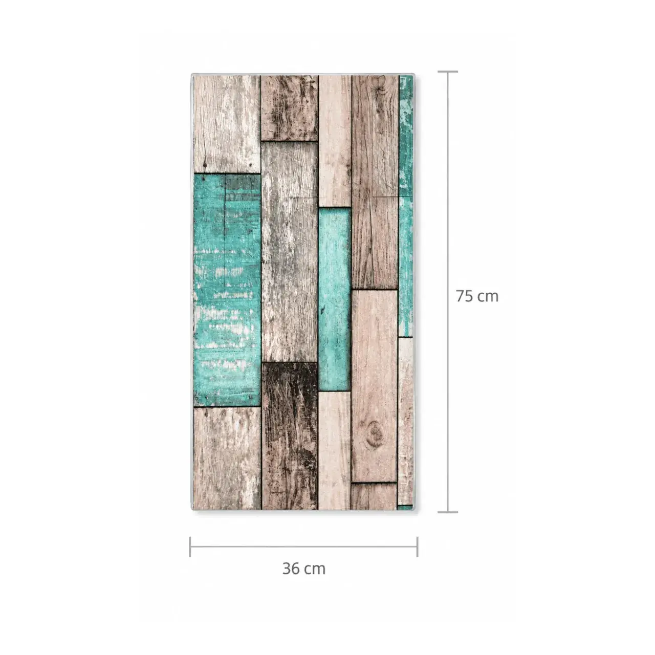 Set 10 Placi Tapet 3D, 36 x 70 cm, Grosime 3 mm, din Rasina, Tip Placi de Lemn, Suprafata Acoperita 4.9 mp, Gri/Albastru (4)