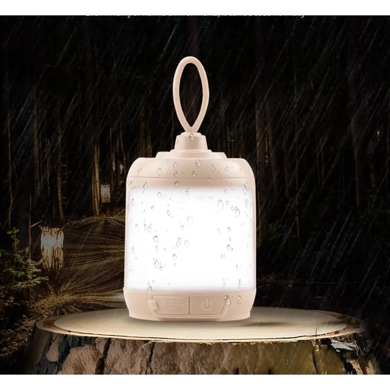 Mini Lampa LED de Camping, pentru Aer Liber, Reincarcabila USB Type C, 3 Trepte de Lumina, Portabila, 13.8 x 6.5 cm, 5V, Alb (7)