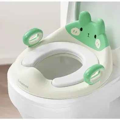 Capac WC cu Reductie, pentru Copii, cu Manere, Model Ursulet, Plastic Durabil, Verde (4)