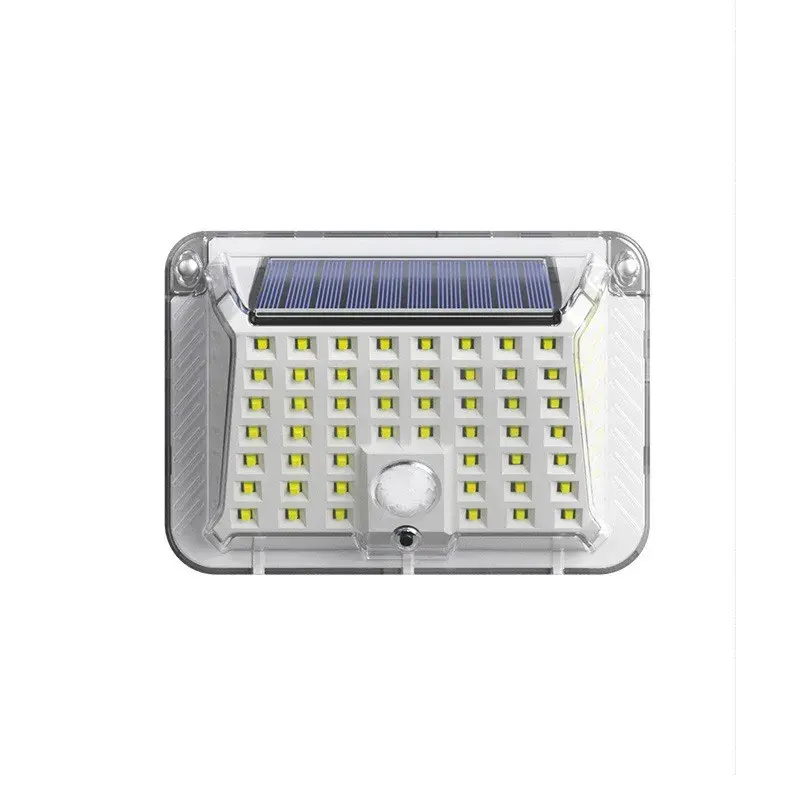 Lampa solara de perete, 90 LED-uri SMD, senzor de miscare, IP65, 1200mAh, material ABS, lumina alb rece, alb (2)