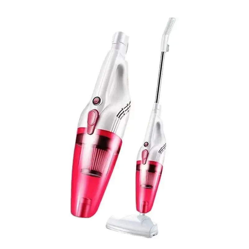 Aspirator Vertical 2in1, Fara Sac, 2 Capete, de Mana, Filtrare Multipla, 95 x 24.5 cm, Rosu