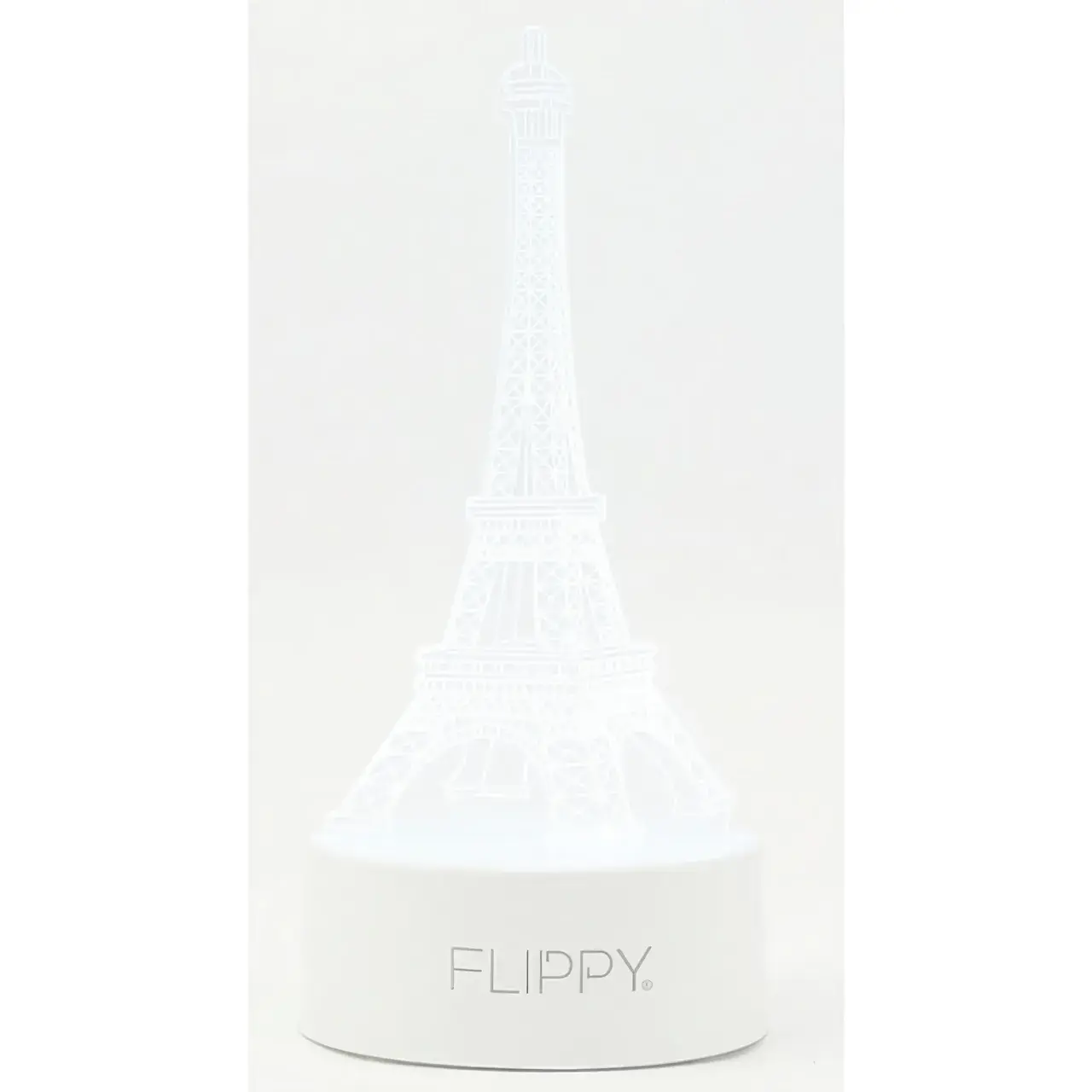 Lampa LED decorativa, 3D, Turnul Eiffel, din material acril si lumina multicolora, alb (6)
