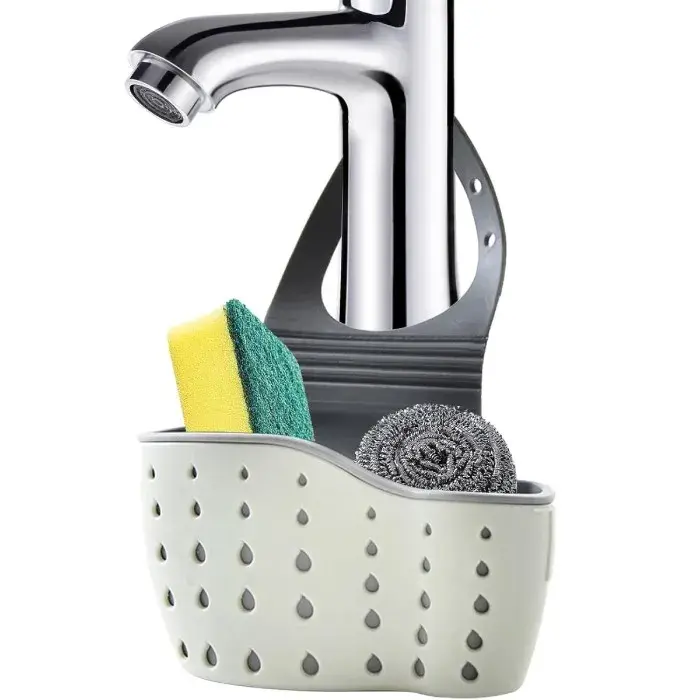 Suport Scurgere pentru Burete si Laveta de Vase Bucatarie, Curea Reglabila, Plastic Flexibil, 15x 5x (3)