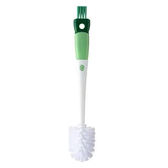 Perie 5 in 1 de Curatat Pahare, Cani, Sticle, cu Maner Lung, Accesorii pentru Spalarea Paielor si Capacelor, Usor de Agatat, 36x7x7cm, Verde-Alb (2)