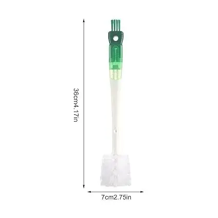 Perie 5 in 1 de Curatat Pahare, Cani, Sticle, cu Maner Lung, Accesorii pentru Spalarea Paielor si Capacelor, Usor de Agatat, 36x7x7cm, Verde-Alb (3)