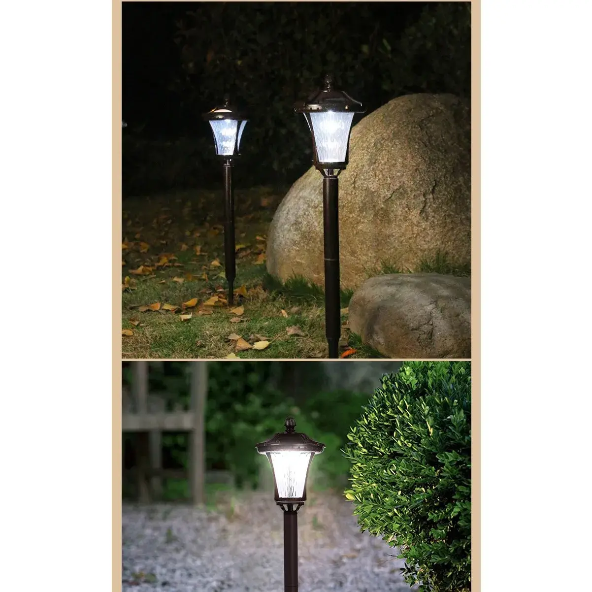Lampa solara cu prindere in pamant, inaltime 65 cm, Alb Rece (5)