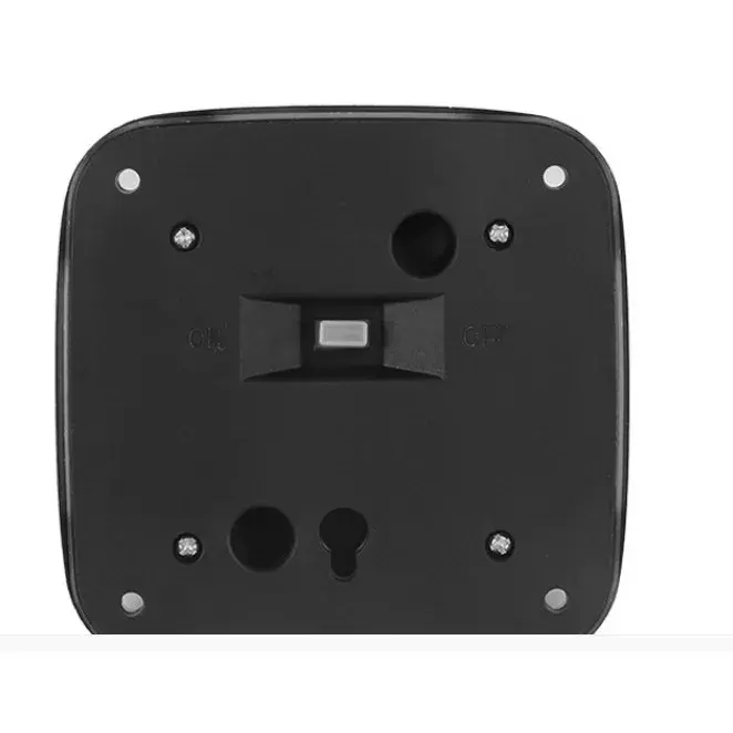 Lampa solara LED pentru gradina, Set 4 Bucati, 8 LED-uri, Prindere de Perete / Impamantare, IP65, forma patrat, ABS si Policarbonat, 9 x 9 cm, baterie 1.2V, 600 mah, Alb Rece, Gri (5)