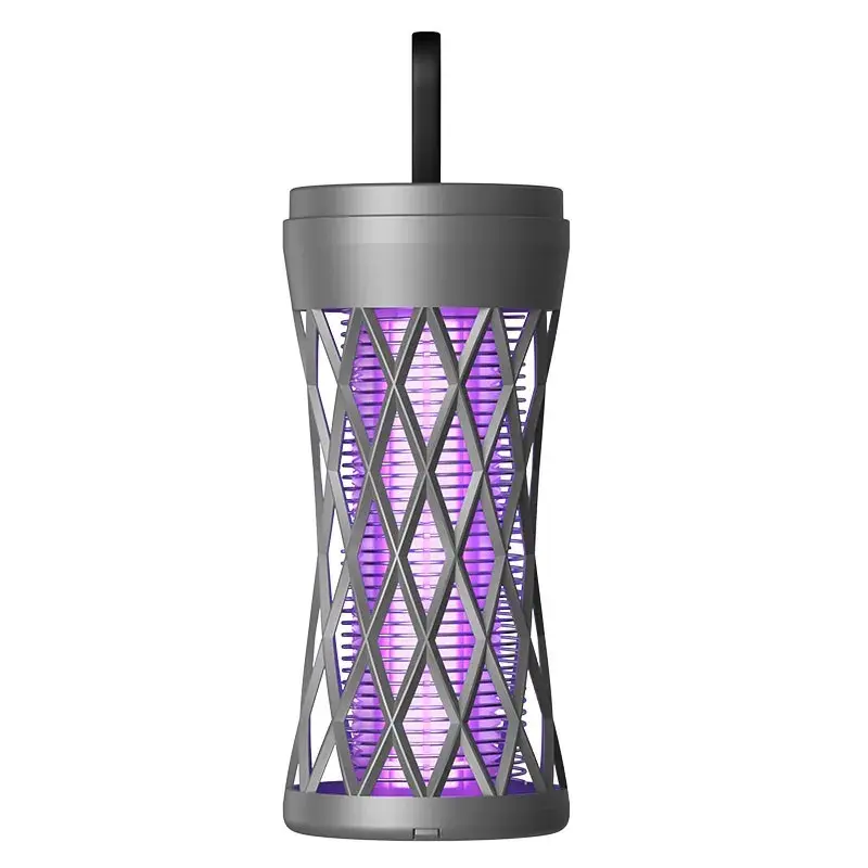 Lampa Anti-Insecte, Lumina UV, Electrica, Incarcare USB, 5V, 1A, Silentioasa, 12 x 6 m, Gri