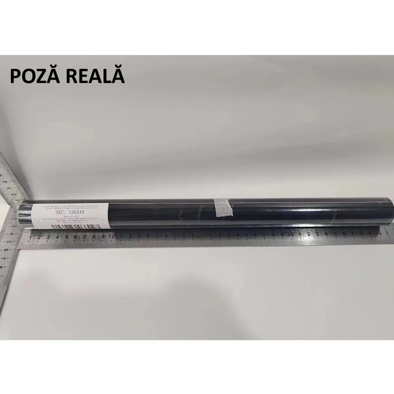 Tapet Autocolant pentru Bucatarie, Rola cu Efect de Marmura, Folie Autoadeziva, 40cmx100cm, Negru (5)