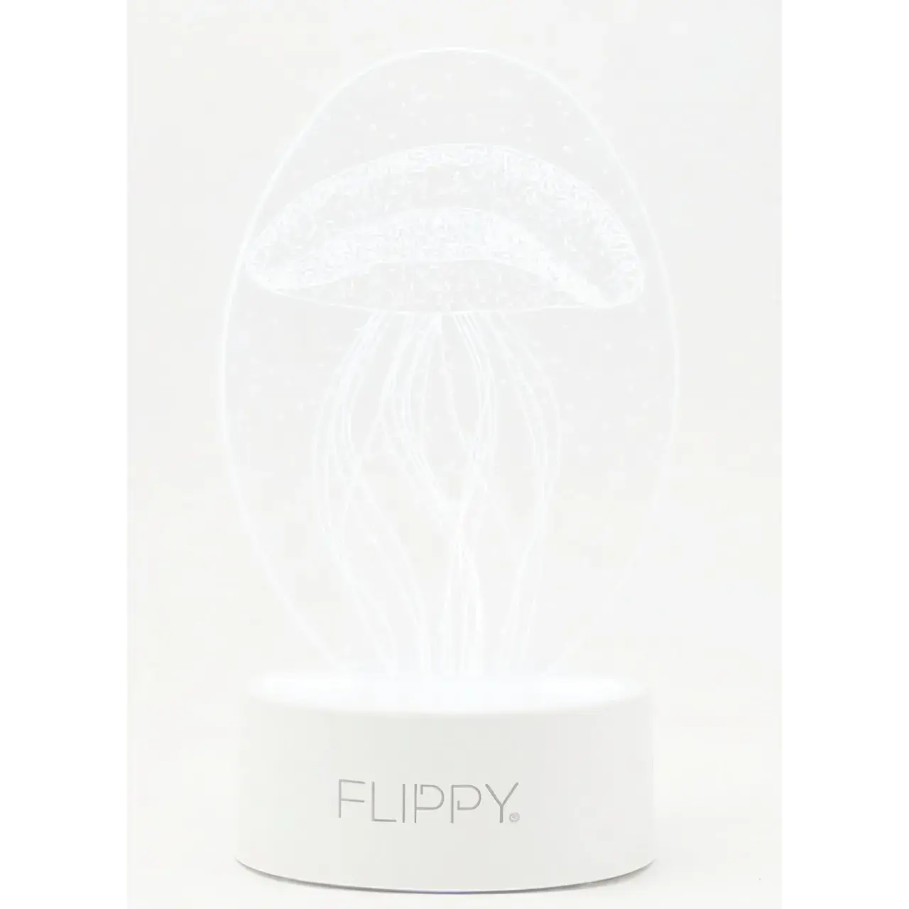 Lampa LED decorativa, 3D, Meduza, din material acril si lumina multicolora, alb (5)