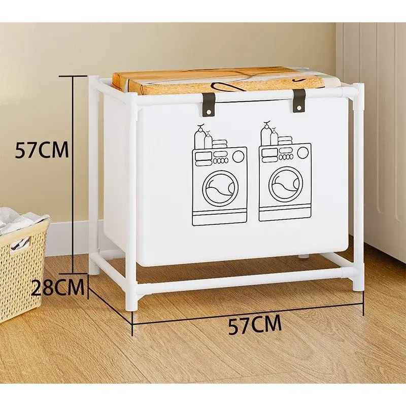 Cos de Rufe, 1 Cos, Cadru de Otel Inoxidabil, 97 x 44 x 57 cm, Alb (3)