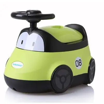 Olita pentru Copii, +1an, Portabila, Design Masinuta cu Capac, Model Prietenos, Non-Toxic, Compartiment Detasabil, Usor de Curatat, Verde (5)
