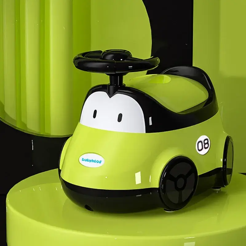 Olita pentru Copii, +1an, Portabila, Design Masinuta cu Capac, Model Prietenos, Non-Toxic, Compartiment Detasabil, Usor de Curatat, Verde (6)