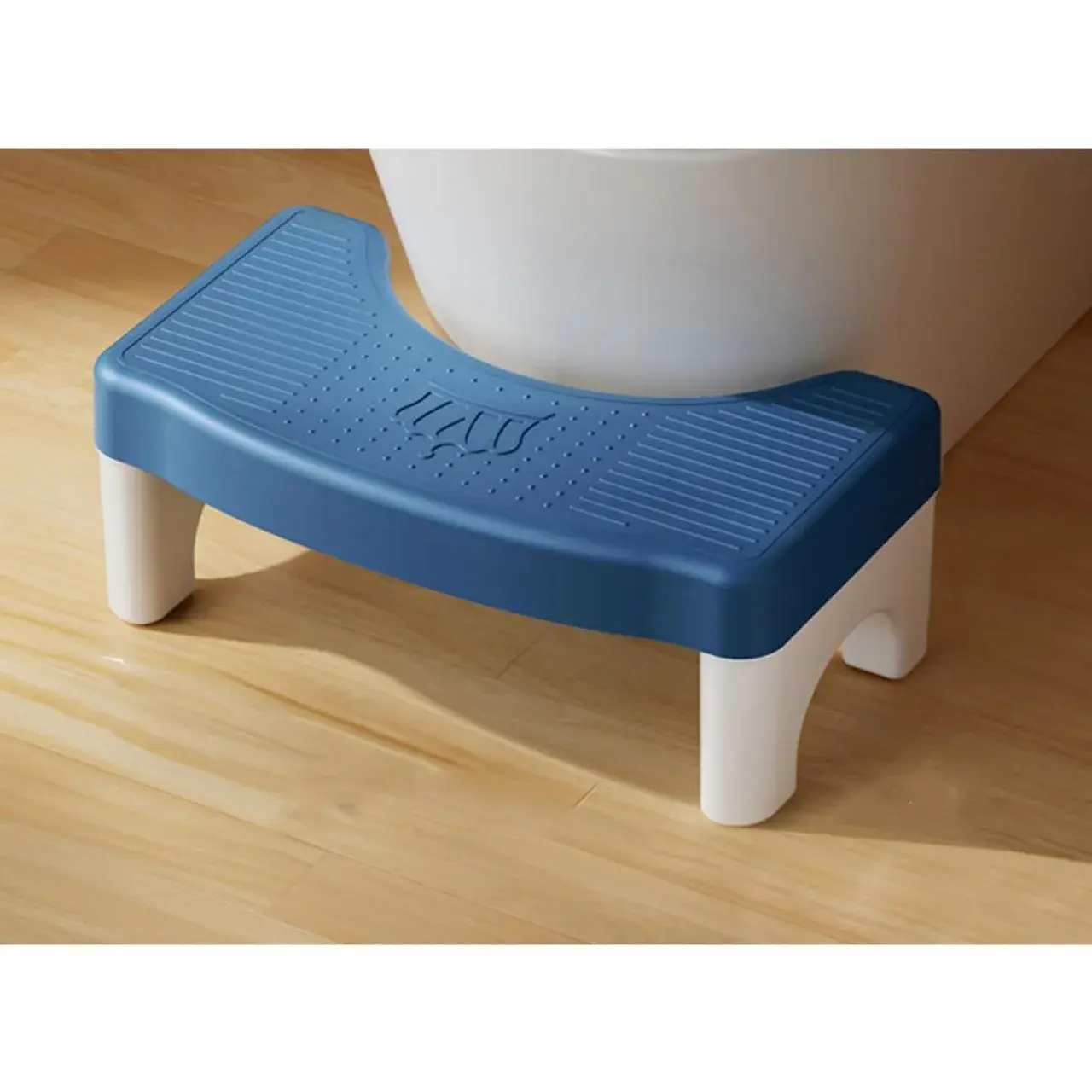 Scaunel WC, Tratament Impotriva Hemoroizilor si Constipatiei, Scaun Inaltator WC Copii, Suport Picioare WC, Taburet Inaltator Pozitia Corecta Ghemuit Pe WC, Plastic Rezistent, 17x22x38 cm, Albastru (4)