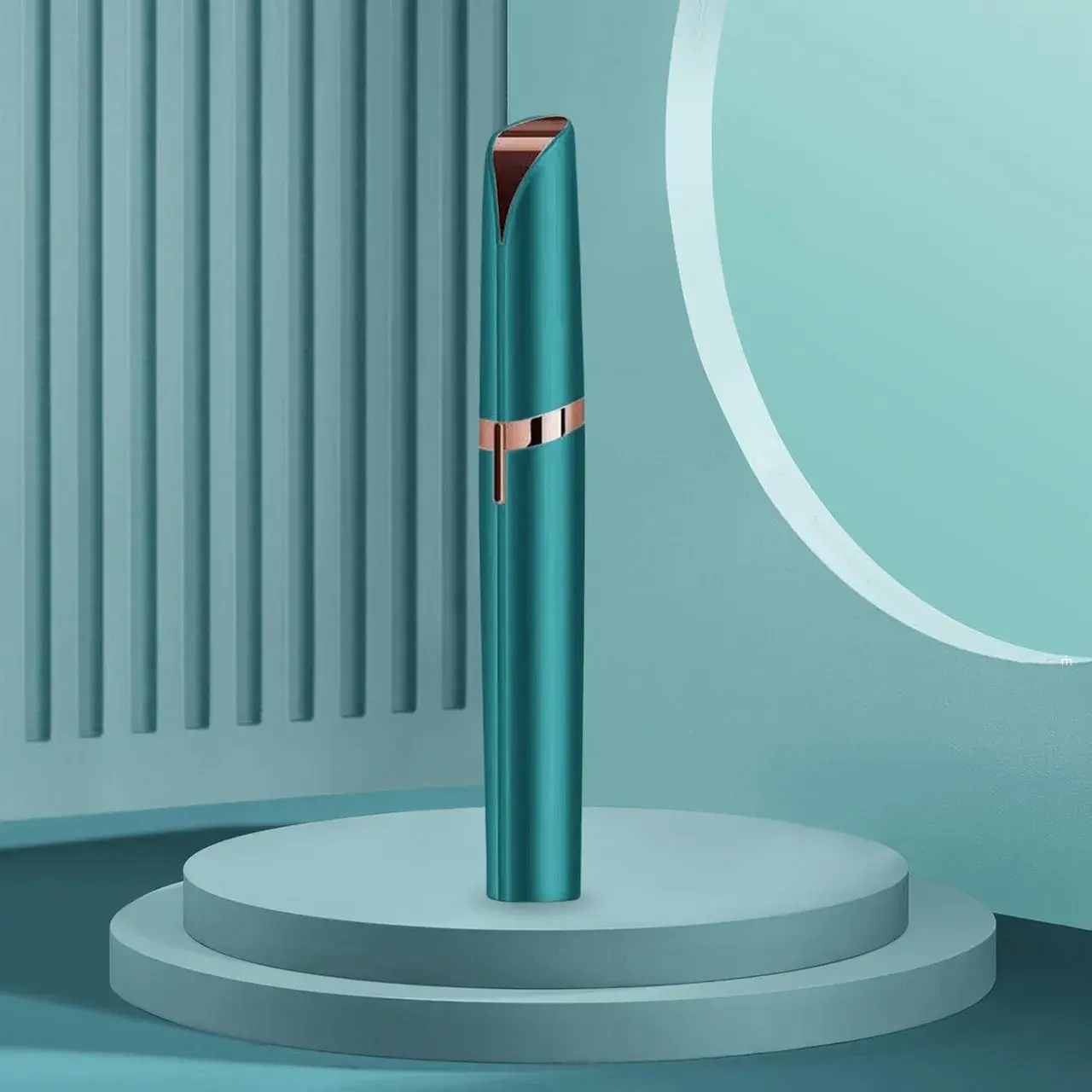 Trimmer Facial pentru Sprâncene și Păr Facial, Reîncărcabil USB, Design Compact, ABS, 1.5 x 13 cm, Verde (4)