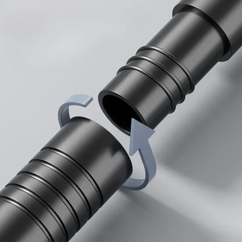 Bara Telescopica Multifunctionala, din Otel Inoxidabil si ABS, Utilizare Universala, Extensie 185 - 205 cm, Fara Perforare Perete, Gri (7)