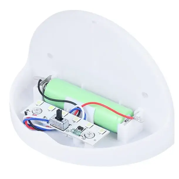 Set 2x Lampa solara de perete 6LED, carcasa alba, lumina alb rece (5)
