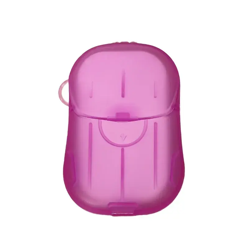 Mini Cutie de Sapun din Hartie, de Unica Folosinta, Portabila, Potrivit pentru Calatorii, 20 buc, Roz