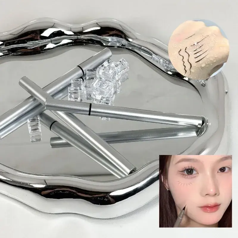 Kit de Aplicare Tuș pentru Începători, 4 Piese, Șablon Eyeliner și Accesorii Machiaj, Tuș Impermeabil Negru, Cutie Mint (2)