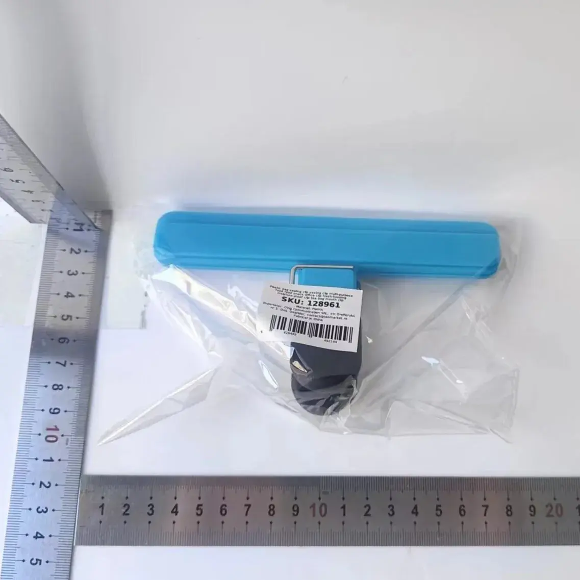 Cleste Multifunctional pentru Sigilarea Pungilor, din Plastic, Mentine Alimentele Proaspete, 15x7.5 cm, Albastru (7)