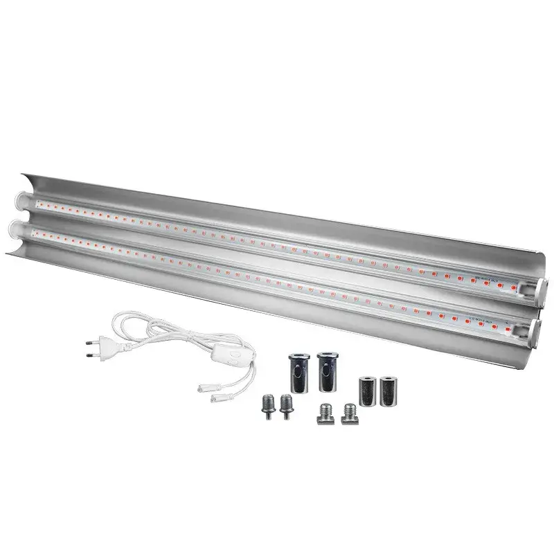 Lampa dubla pentru cresterea plantelor, 50 cm, T5, tehnologie LED, nu afecteaza plantele, potrivit pentru intregul ciclu de crestere (5)
