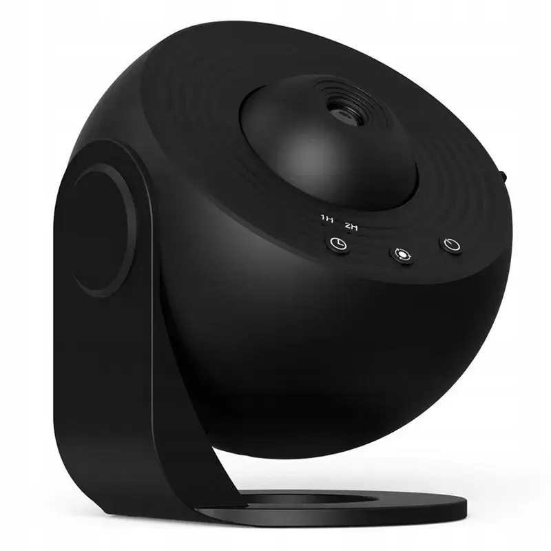 Lampa Tip Proiector Galaxie, pentru Dormitor, Tematica Cer Instelat, Model Glob, HD, Rotire 360 de Grade, 13 Imagini, Incarcare USB, 5 W, 11.2x10.8x10.9 cm, Negru