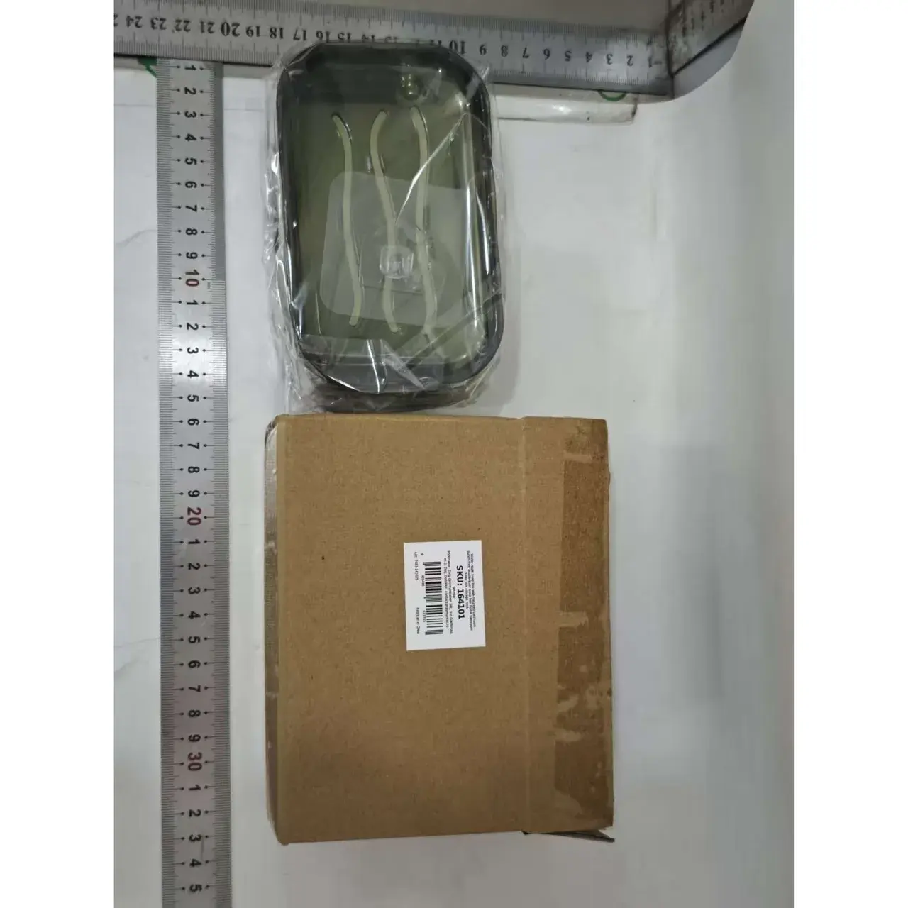 Savoniera Dubla, 2 Straturi, Instalare fara Perforare, Agatatoare Burete, 13.5 x 8.5 x 6 cm, Verde Inchis (6)