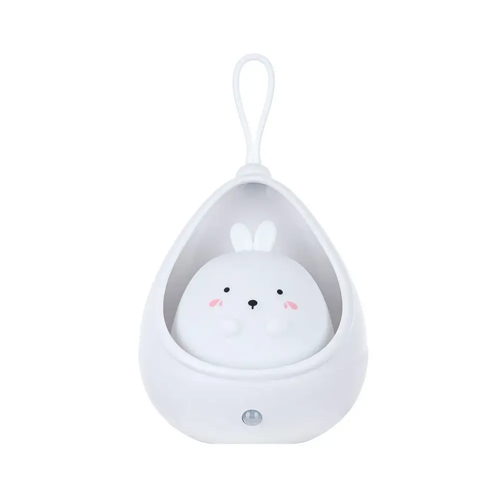 Lampa de veghe portabila cu 2 moduri de functionare, silicon non-toxic, reincarcabila USB, senzor miscare