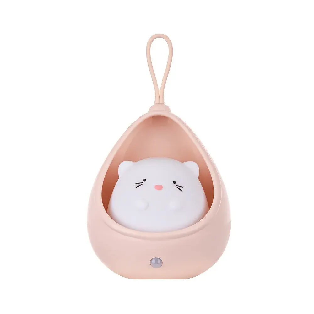 Lampa de veghe portabila cu 2 moduri de functionare, silicon non-toxic, reincarcabila USB, senzor miscare (3)